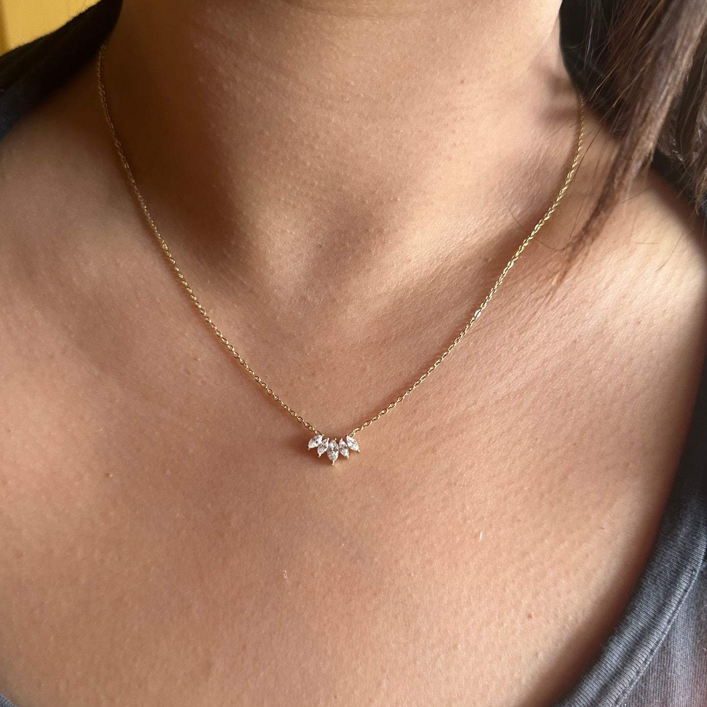 Sutil Necklace | Dainty Gold CZ Everyday Necklace