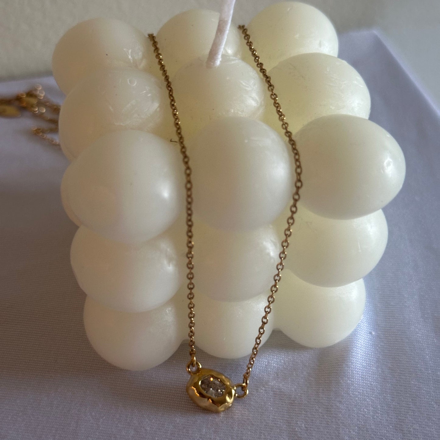 Amparo Necklace | Dainty Gold CZ Everyday Necklace