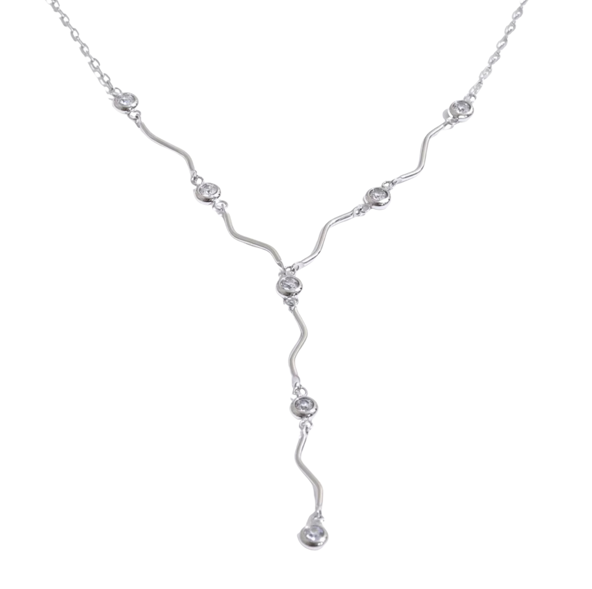 Wavy Drop Necklace