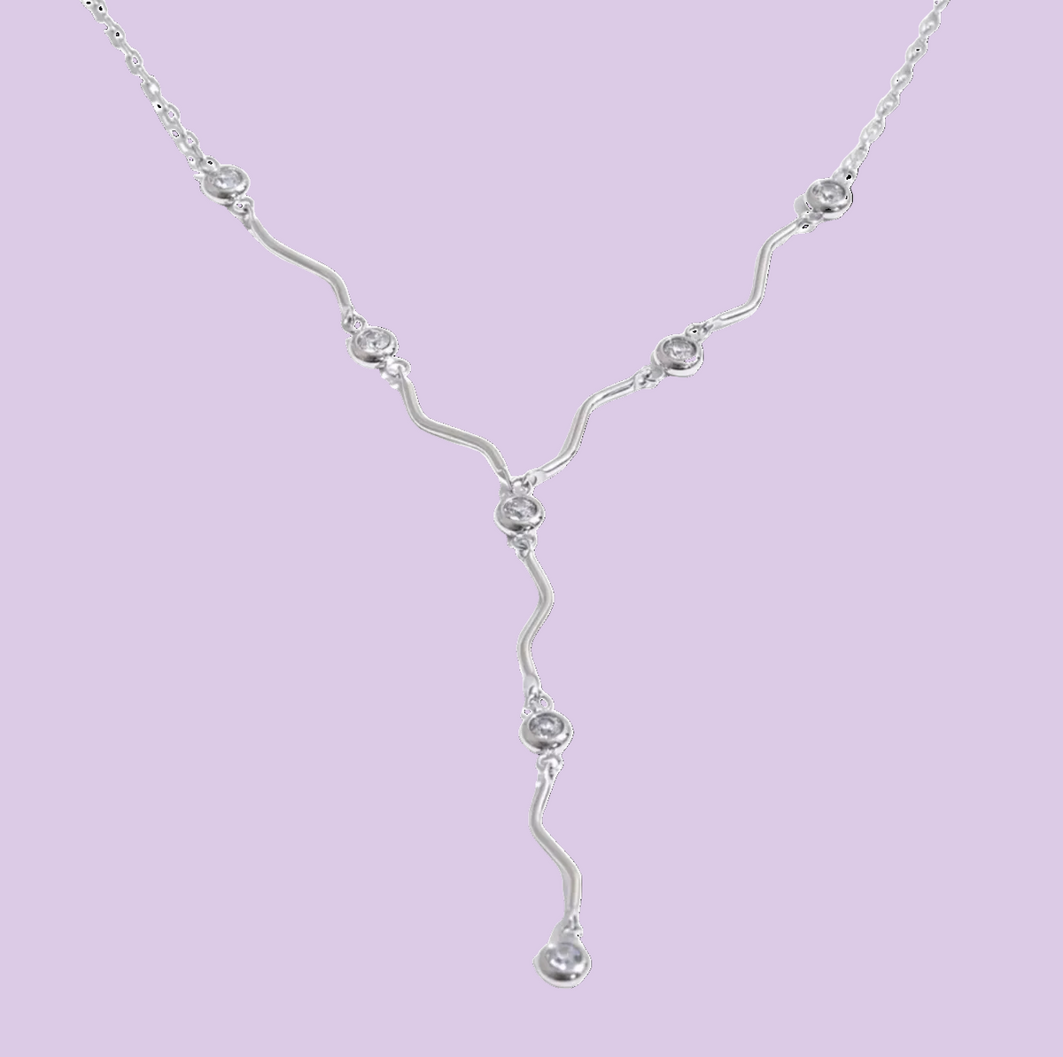 Wavy Drop Necklace