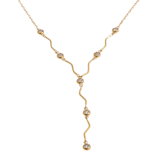 Wavy Drop Necklace