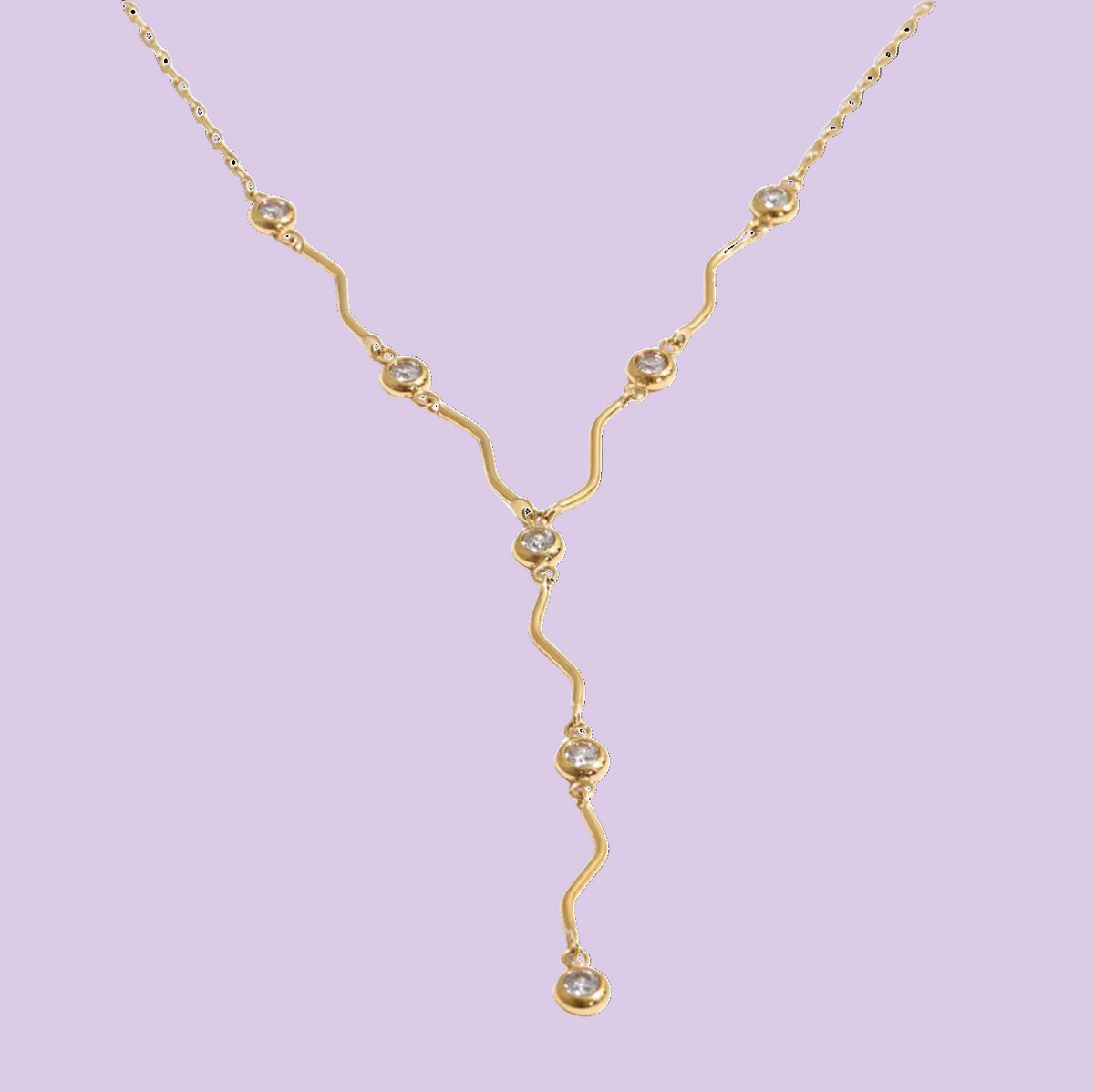 Wavy Drop Necklace